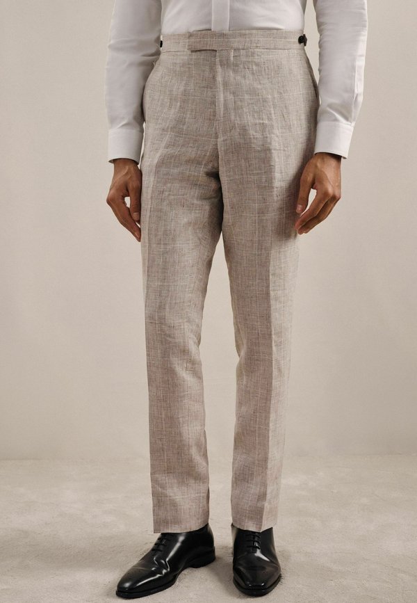 REGULAR FIT ASHTON - Stoffhose - oatmeal