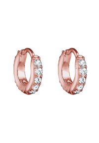 Elli SPARKLING BASIC - MIT KRISTALLEN VON SWAROVSKI® - Orecchini - rose gold-coloured