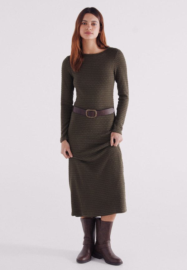 Strickkleid - khaki