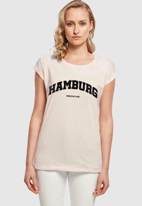 Merchcode HAMBURG WORDING  - Apdrukāts T-krekls - pink