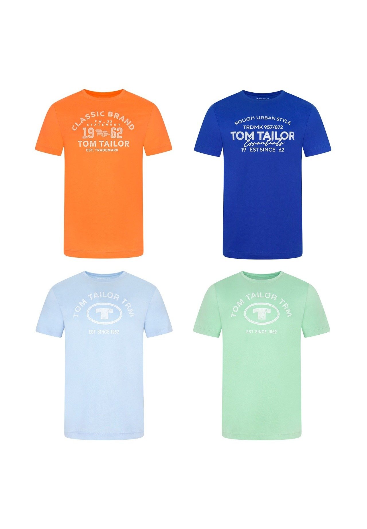 TOM TAILOR Plussize T-shirt voor heren, 25386 - Crest Blue, XXL