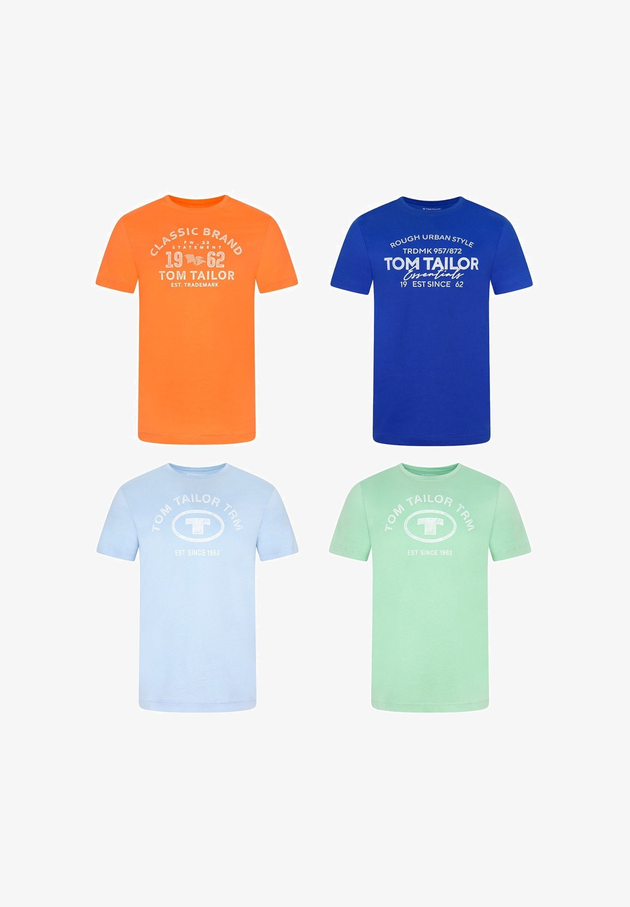 TOM TAILOR Plussize T-shirt voor heren, 25386 - Crest Blue, XXL TOM TAILOR Plussize T-shirt voor heren, 25386 - Crest Blue, XXL