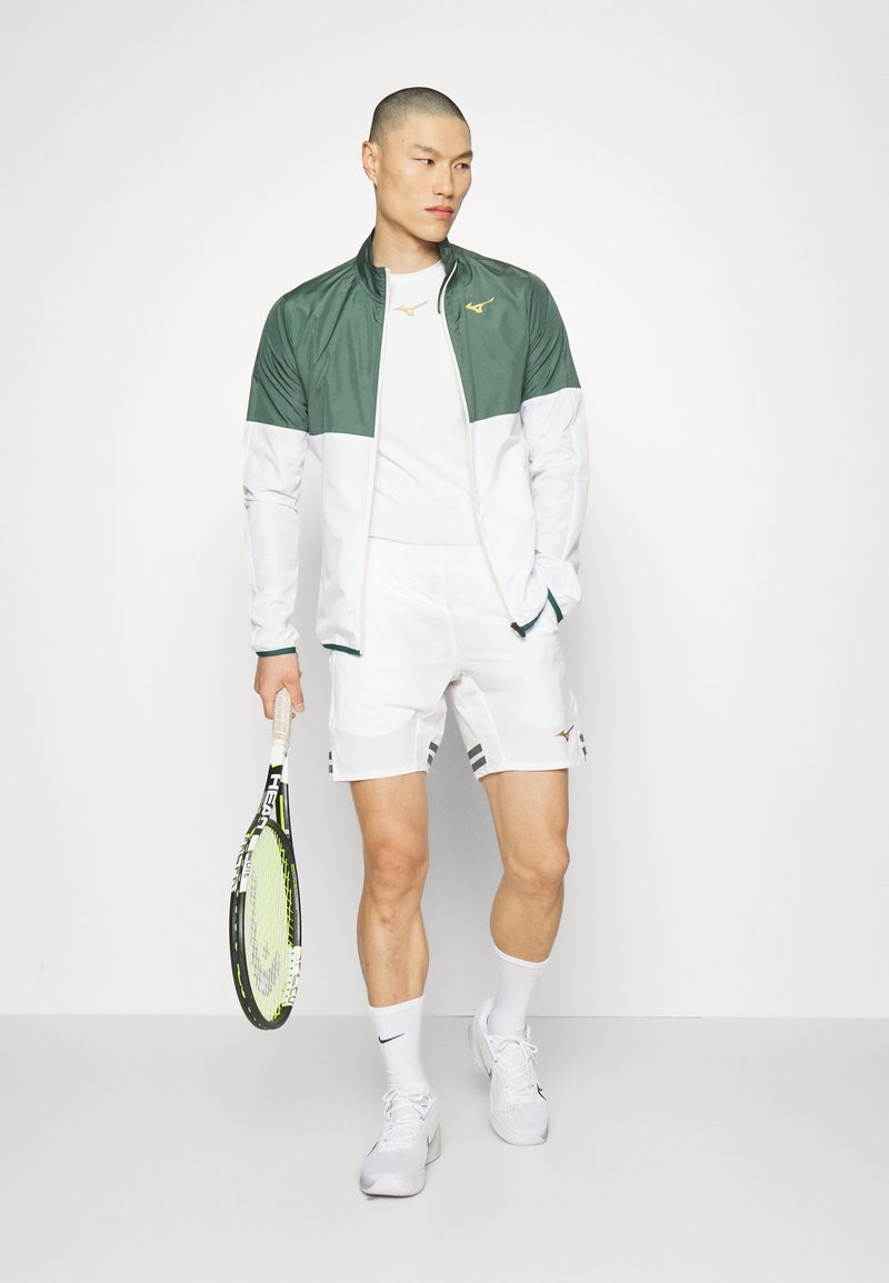 Mizuno PRINTED JACKET - Windbreaker - pineneedle/white/grün 