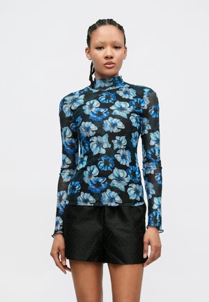 NEYO FLOWER TURTLE NECK - Top s dlhým rukávom - blue