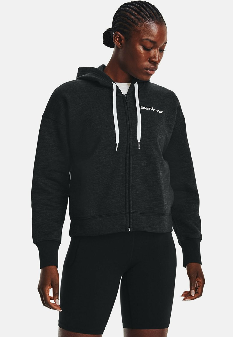 Under Armour LONG SLEEVE Zipup sweatshirt black Zalando.ie
