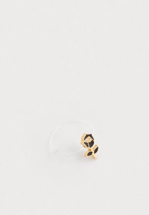 BAGUE NYLON ROSE NOIRE - Anillo - jaune