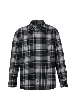 Men Plus, KARO-FLANELLHEMD, LANGARM, KENTKRAGEN, COMFORT FIT, BIS 8 XL - Skjorter - black