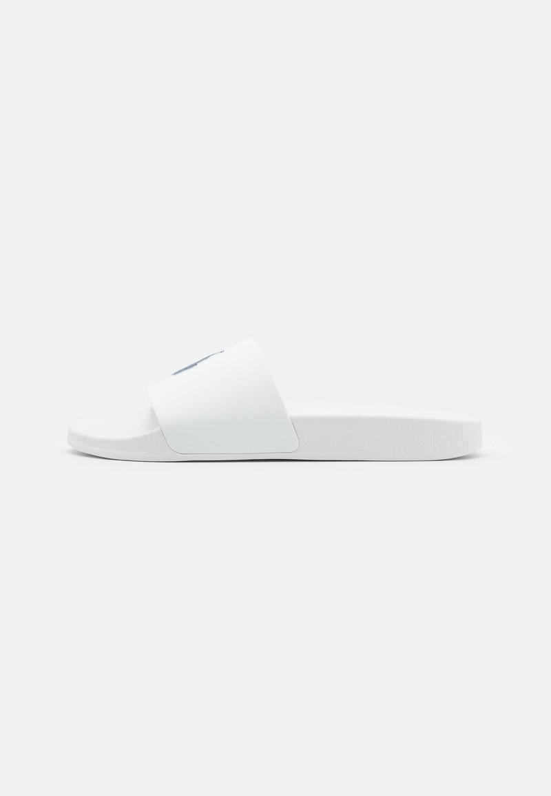 Polo Ralph Lauren SIGNATURE PONY SLIDE - Chinelos de piscina - white/navy