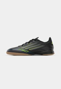 adidas Performance F50 LEAGUE IN - Botines de fútbol sala - core black/iron metallic/lucid lemon