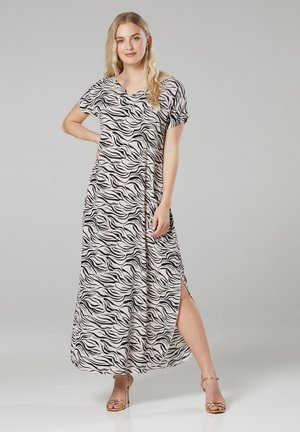 WITH POCKETS - Maxi dress - beige black