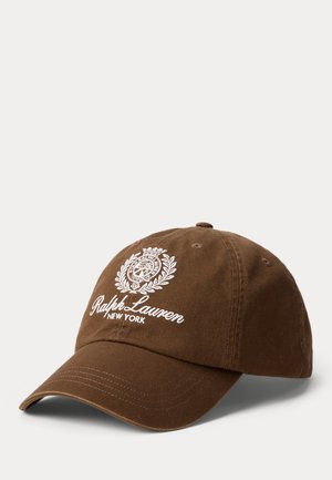CREST-EMBROIDERED TWILL BALL CAP UNISEX - Sapka - branch brown