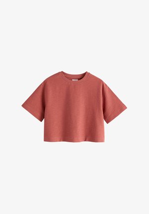 Next REGULAR FIT - TEXTURED OVERSIZED BOXY T-SHIRT . - T-Shirt basic - rust brown