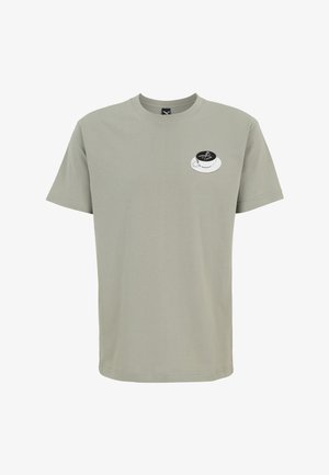 Iriedaily, IRIEDAILY SLOWPRESSO T-SHIRT LIGHT BLUE - T-Shirt print - lint