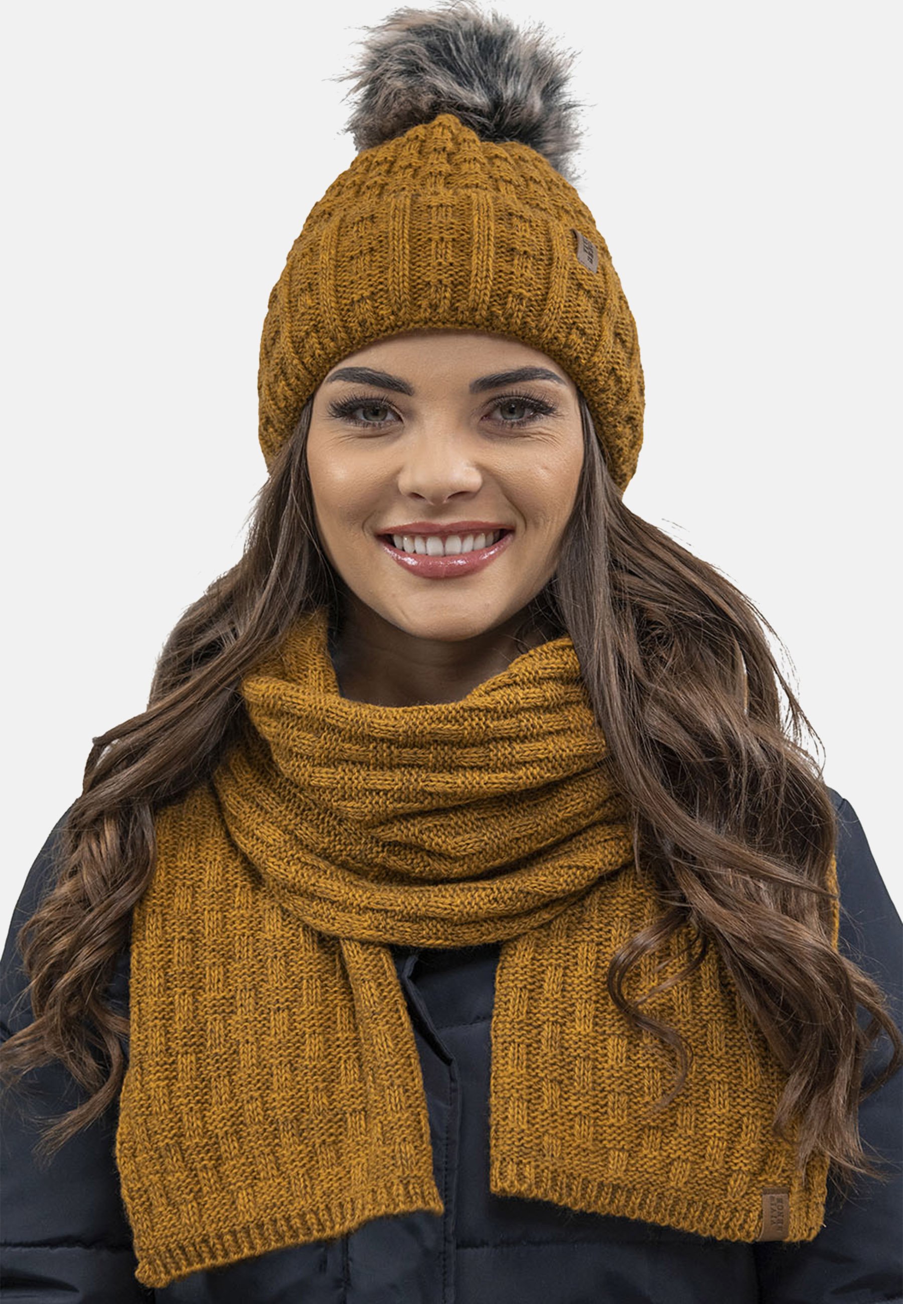 VIVISENCE Écharpe Femme Pour L'hiver L'automne Élégante En Laine Chaude Modèle Idéal Pour Les