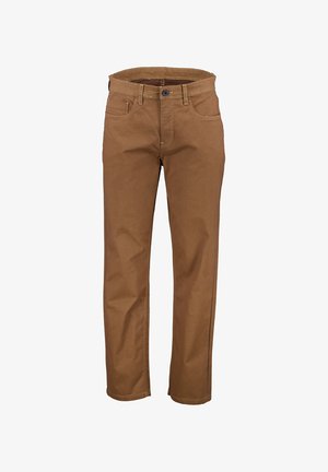 Lindbergh, LINDBERGH AOP 5-POCKET PANTS - Stoffhose - deep brown