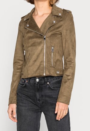 Imitatieleren jas - dark green