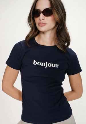 À MESSAGE IMPRIMÉ VIGEE - T-shirt imprimé - marine