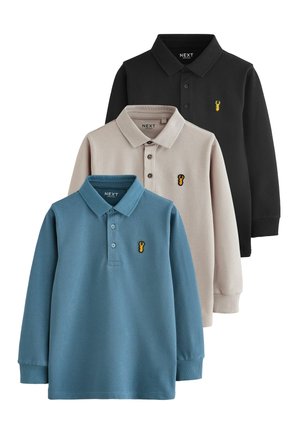 Next 3 PACK - Poloshirt - blue black grey