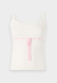 BARE CONTRAST TANK - Topp - white