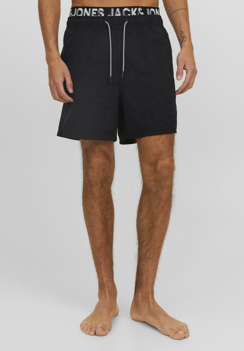 JACK & JONES Heren 2-pack zwembroek, Set van 2 (1 x zwart, 1 x donkerblauw), L