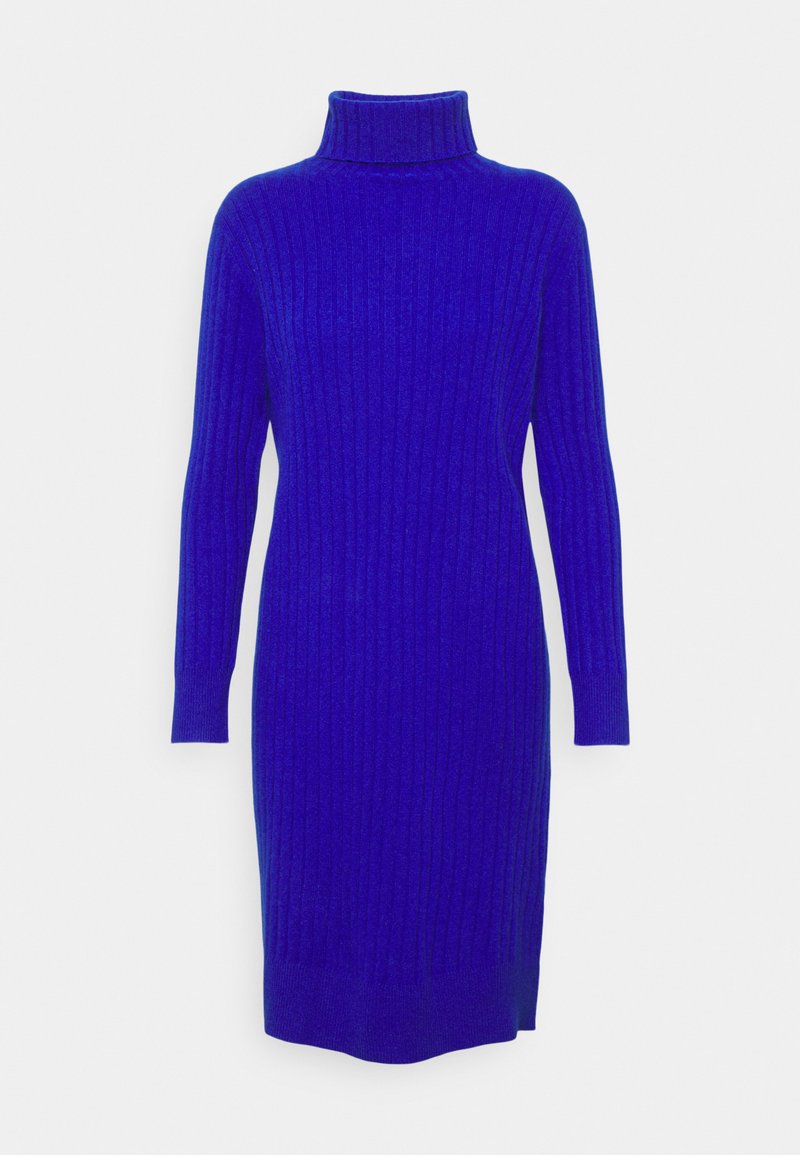 pure cashmere TURTLE NECK DRESS - Vestido de malha - royal blue