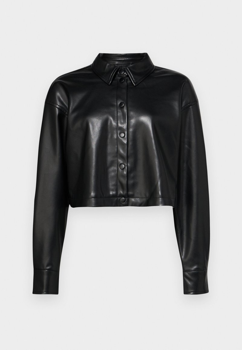 Vila Imitatieleren jas zwart