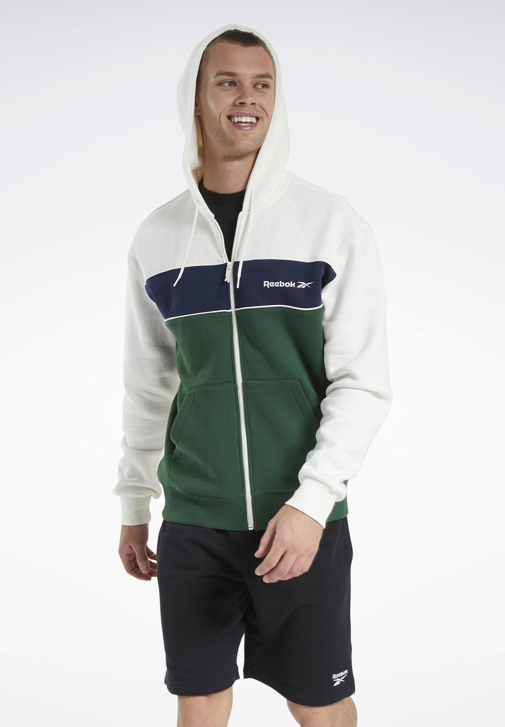CLASSICS LINEAR FULL ZIP HOODIE Sweatjacke white CLASSICS LINEAR FULL ZIP HOODIE Sweatjacke white
