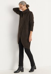 Cellbes of Sweden WITH WRAP DETAIL AT FRONT - Strickpullover - brown melange