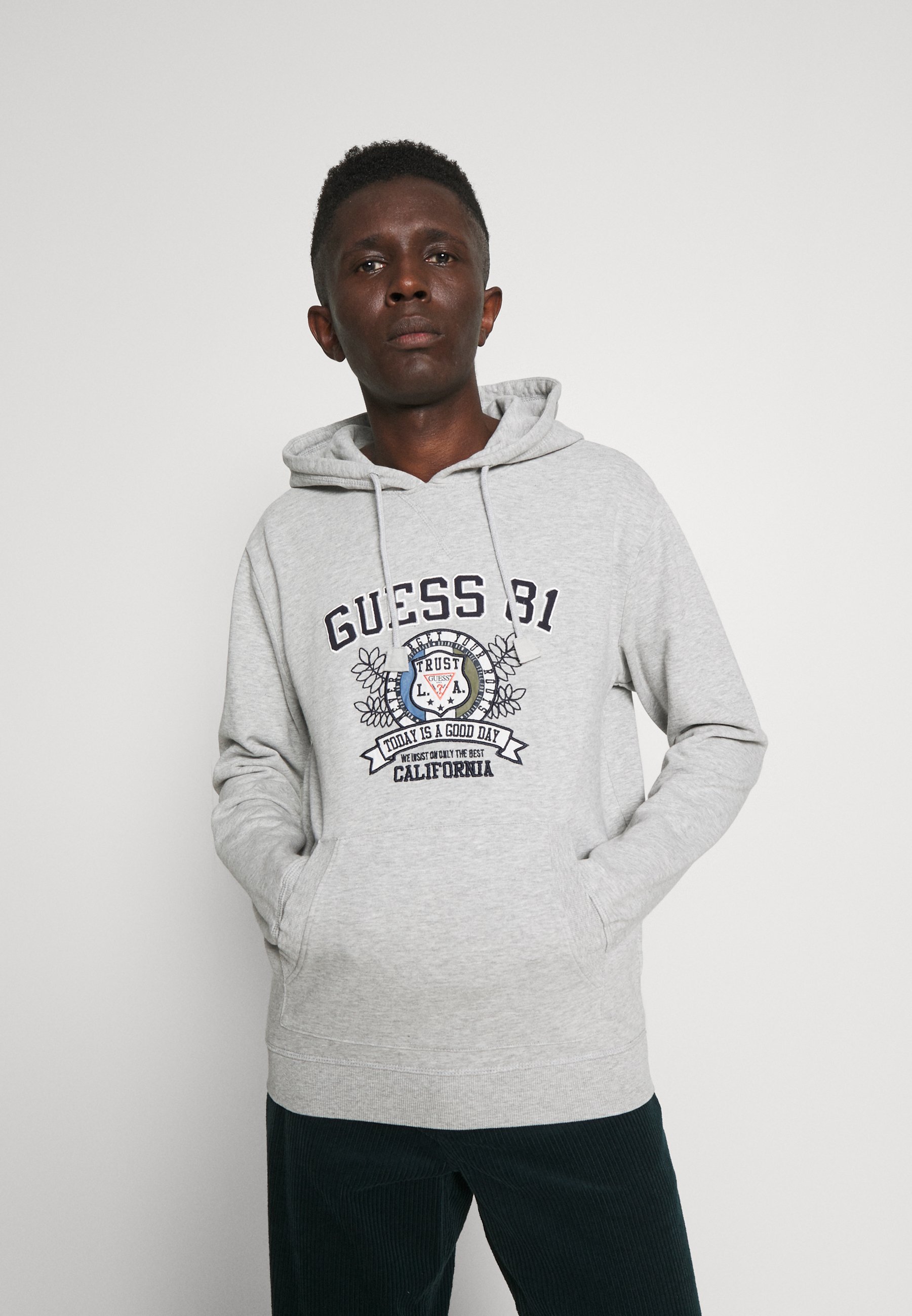 guess gray hoodie