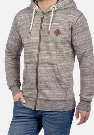 Sweater met rits - dark brown