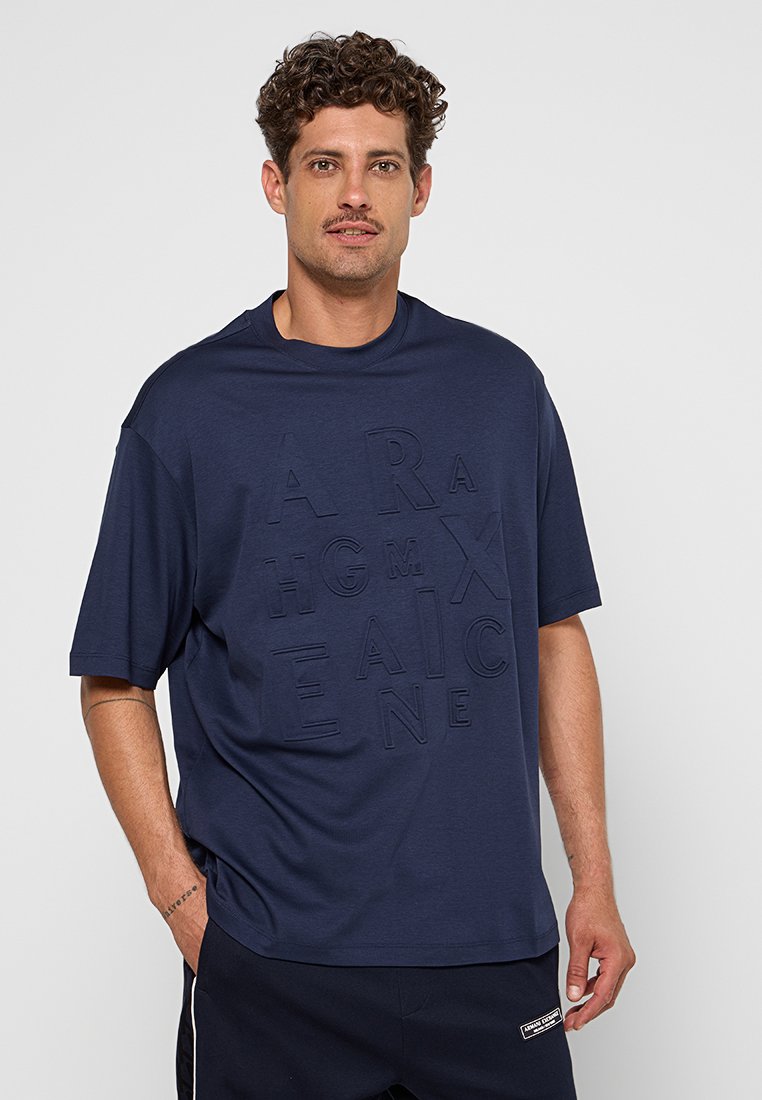 Armani Exchange T-shirt basic donkerblauw