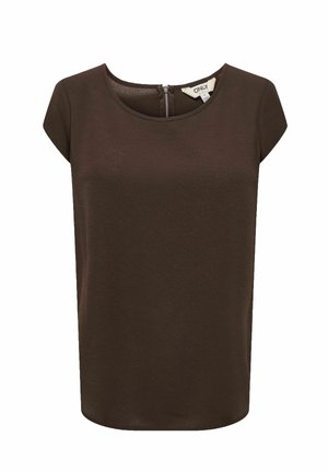 ONLY, ONLVIC S/S SOLID TOP NOOS PTM - Blouse - coffee bean