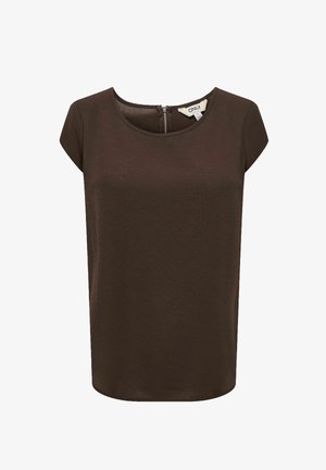 ONLY, ONLVIC S/S SOLID TOP NOOS PTM - Blouse - coffee bean