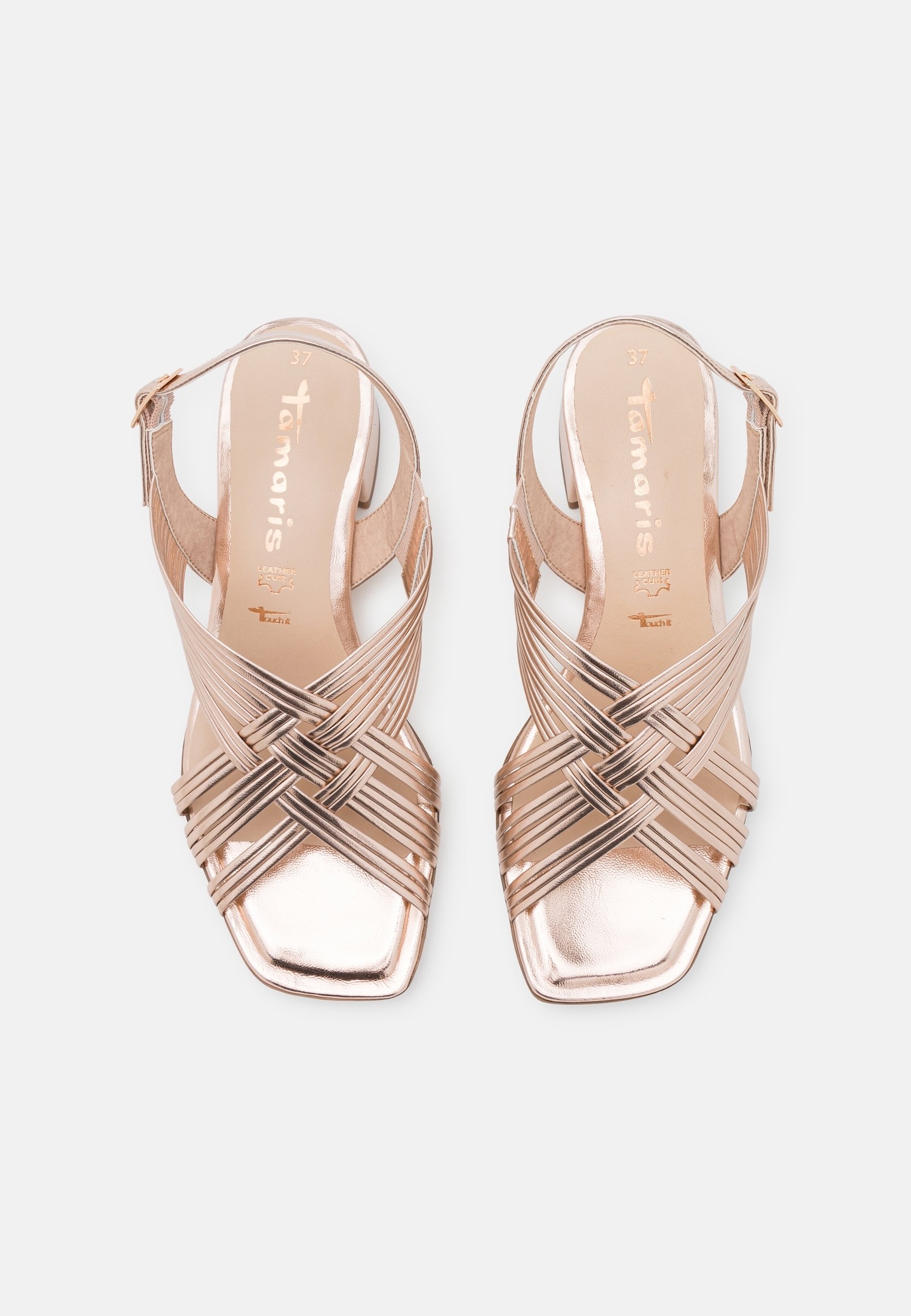 tamaris rose gold sandals