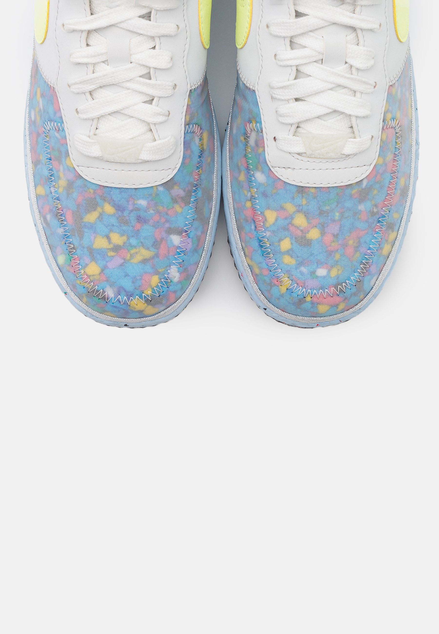 Nike Sportswear AIR FORCE 1 CRATER - Baskets basses - pure platinum/barely  volt/summit white/chambray blue/black/gris - ZALANDO.FR