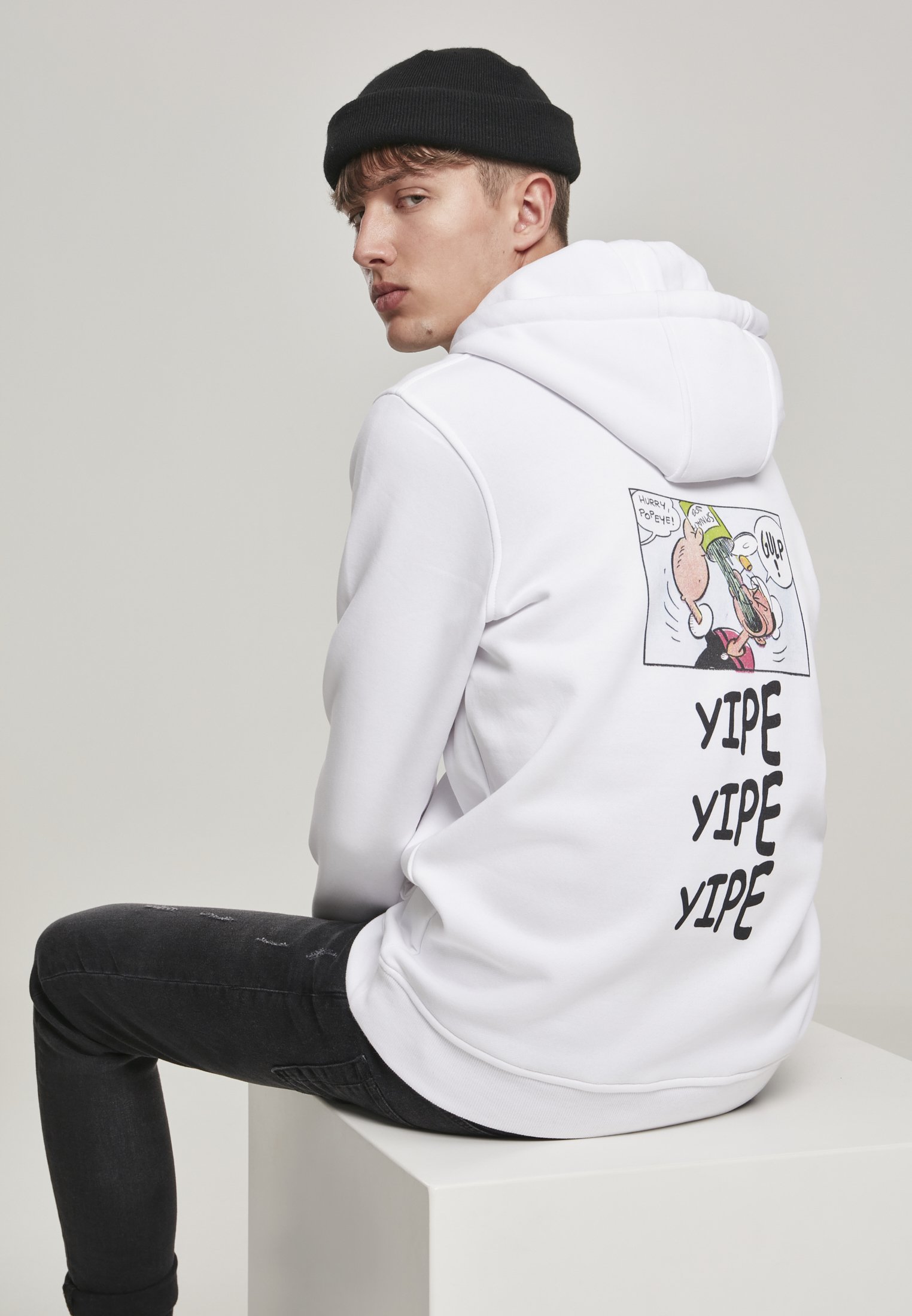 Mister Tee POPEYE GULP Hoodie white Zalando.nl Mister Tee SKRRT HOODY Hoodie whitewit Zalando.nl