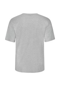 Grijze katoen t-shirt met korte mouwen, een ronde hals en een ontspannen pasvorm. De stof heeft een gladde textuur, geschikt voor casual gebruik.