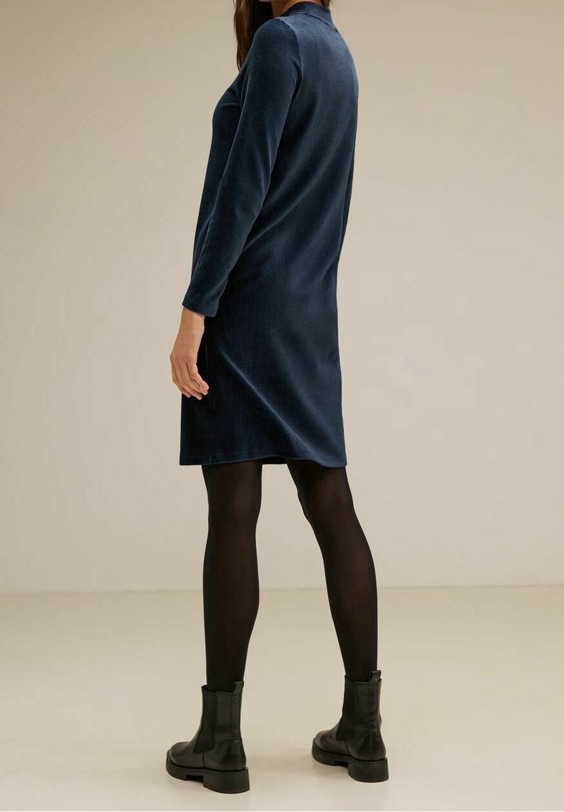 black tights navy dress Olivia Dress