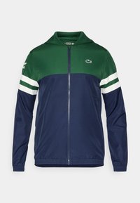 Unselected, navy blue/green flour