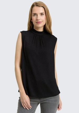MIT GLITZER-EFFEKT - Blouse - deep black