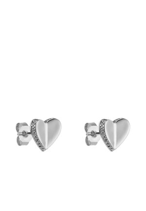 FOLDED HEART - Ohrringe - silber-coloured