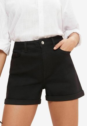 BOYFRIEND - REGULAR FIT - Džinsa auduma šorti - black