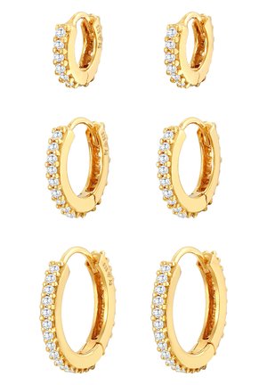 3 PACK BASIC - Earrings - gold-coloured