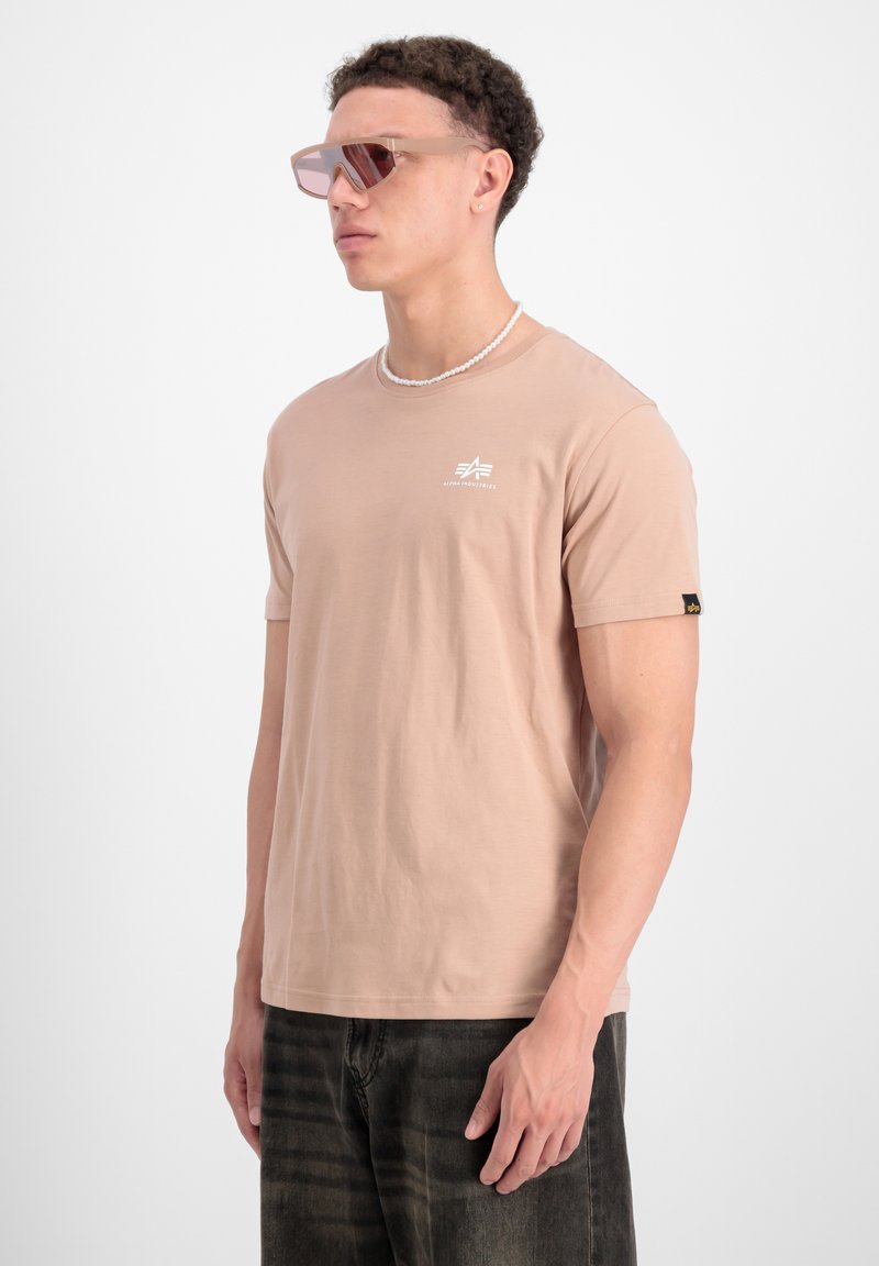 Alpha Industries SMALL LOGO - Jednoduché tričko - dusty coral