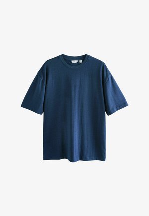 Next, RELAX FIT HEAVYWEIGHT T-SHIRT. - REGULAR FIT - Lihtne T-särk - navy blue marl