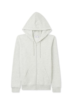 Terranova, PESANTE CON CAPPUCCIO E A TINTA  - Felpa con zip - avorio melange