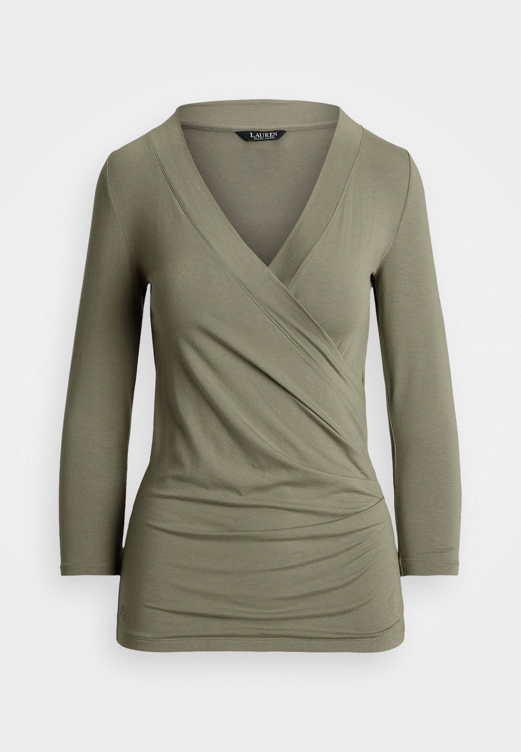 売れ筋商品|||ラルフローレン Tシャツ レディース トップス SURPLICE JERSEY TOP - Long sleeved top - sage green Surplice Jersey Top for Women | Ralph Lauren® PY