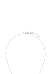 Silverkedja halsband med en delikat design, runda länkar och en karbinhake med förlängare för justerbar längd.