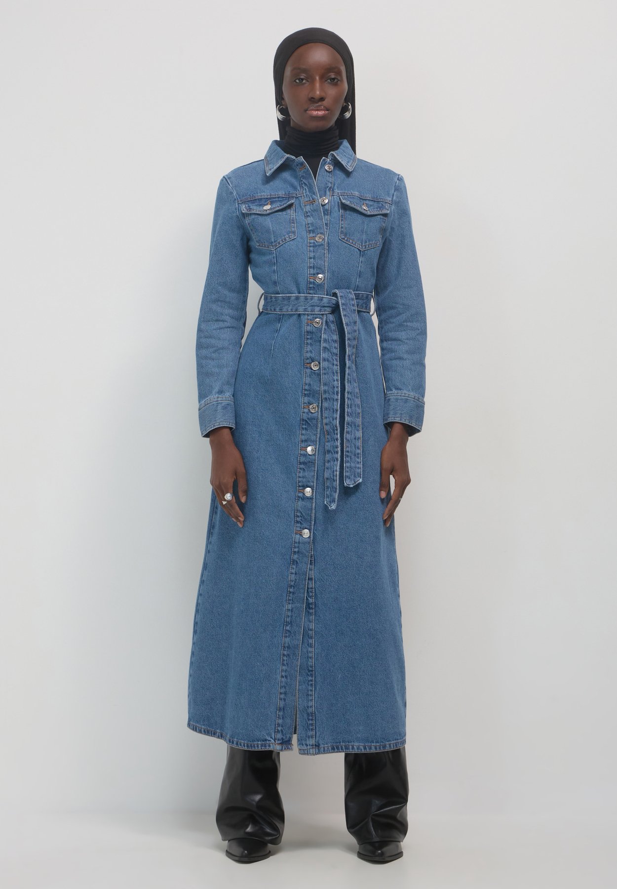 Calliope Denim dress - blu denim medio/blue denim - Zalando