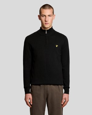 Lyle & Scott QUARTER ZIP - Pulóver - jet black